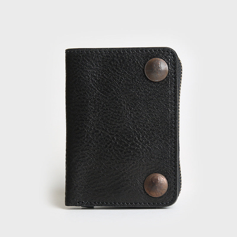 Leather Wallet Buckle Top Layer Cowhide