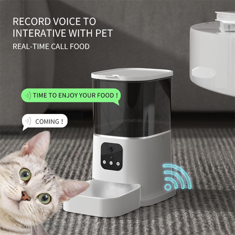 Pet Automatic Feeder Smart Voice Recorder APP Control Timer Feeding