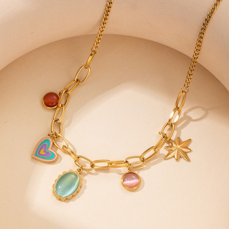 Color 5 Gem Necklace