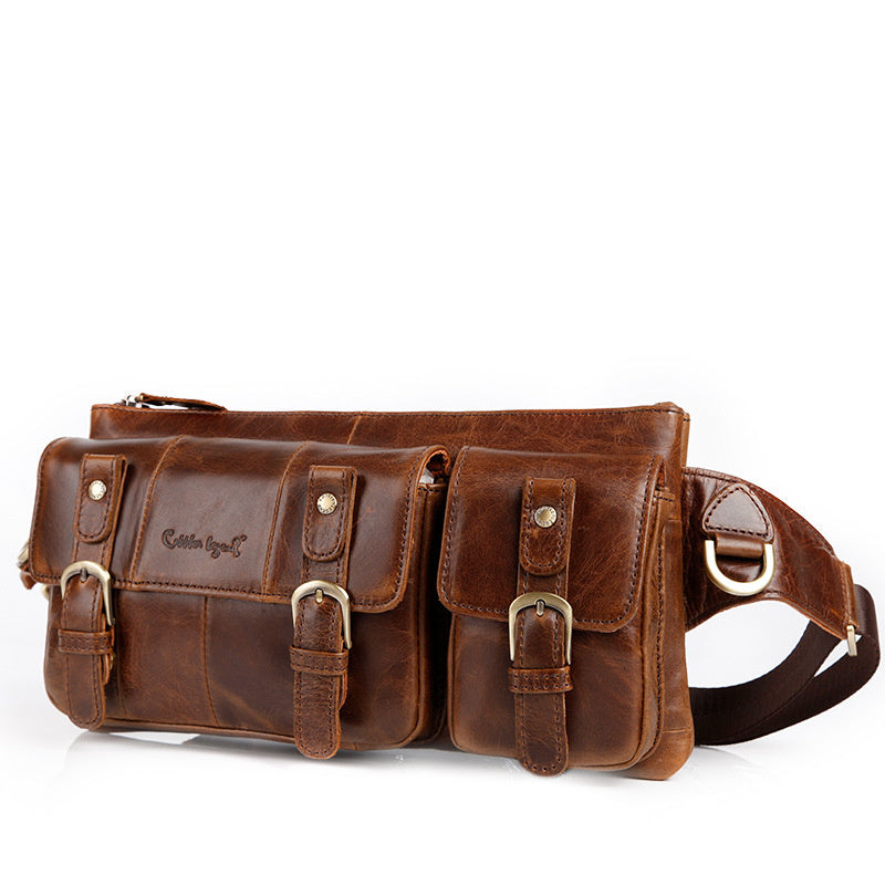 Leather Belt Bag Multi-pocket